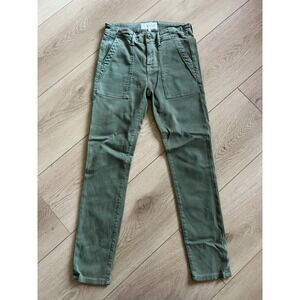 THE GREAT Utility Pants Khaki Corduroy Straight Leg Women Size‎ 24